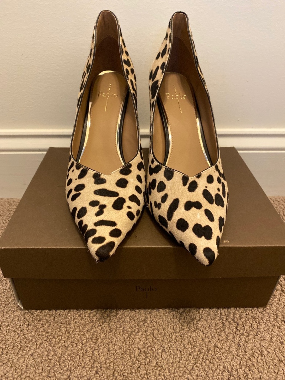 Línea Paolo Penrose Leopard Hair Calf heels